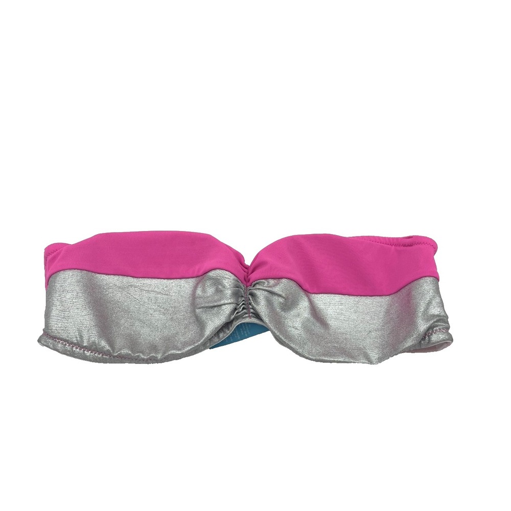 Victoria's Secret Pink Bandeau Bikini Top Metallic Pink  X-Small